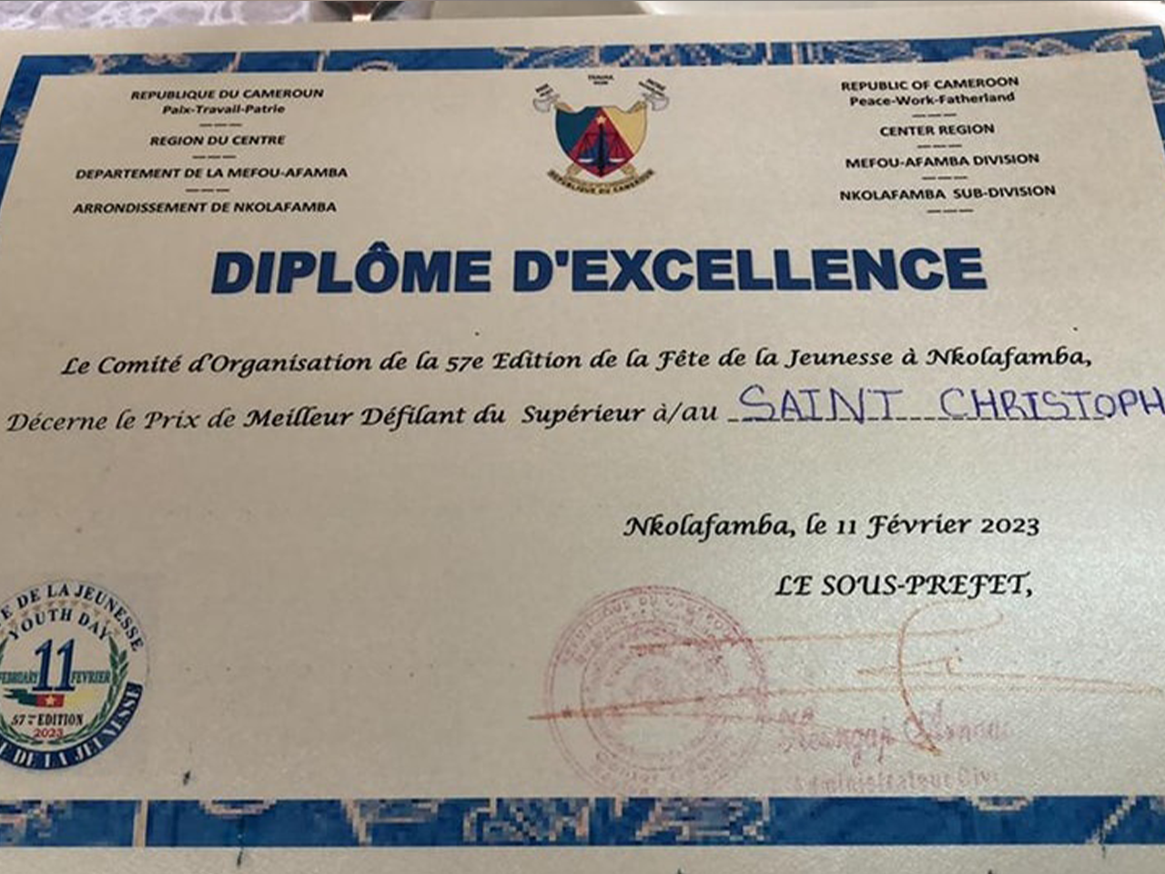 Diplôme de l’excellence 2023